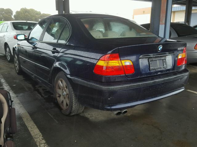 WBAAZ33493PH33072 - 2003 BMW 325 I BLUE photo 3