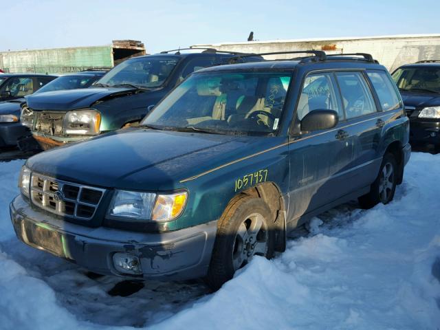 JF1SF6559WH712652 - 1998 SUBARU FORESTER S Yaşıl foto 2