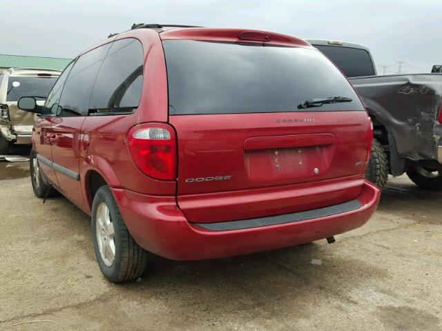 1D4GP45R96B747685 - 2006 DODGE CARAVAN SX RED photo 3