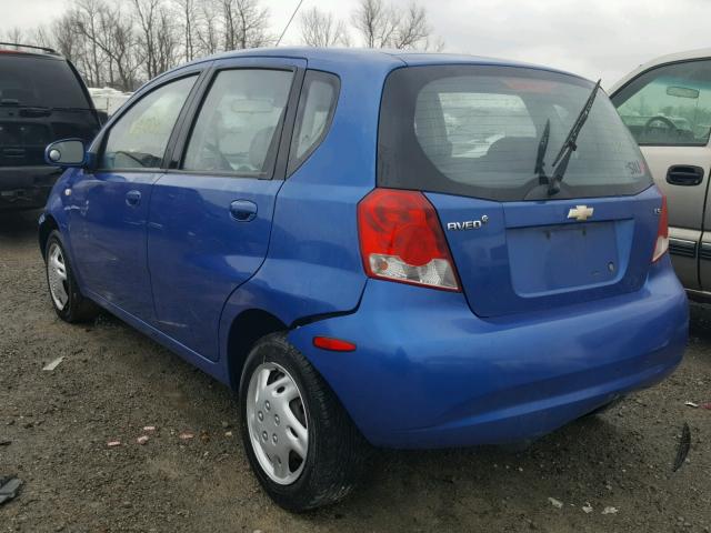 KL1TD66638B073239 - 2008 CHEVROLET AVEO BASE Mavi foto 3