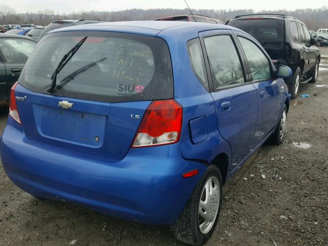 KL1TD66638B073239 - 2008 CHEVROLET AVEO BASE Mavi foto 4