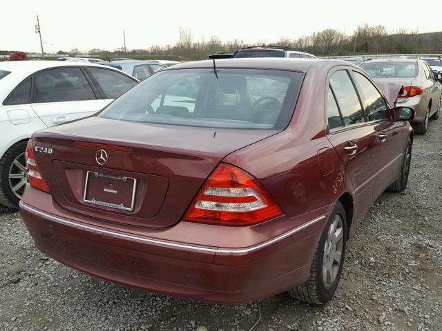 WDBRF61JX5F714303 - 2005 MERCEDES-BENZ C 240 BURGUNDY photo 4