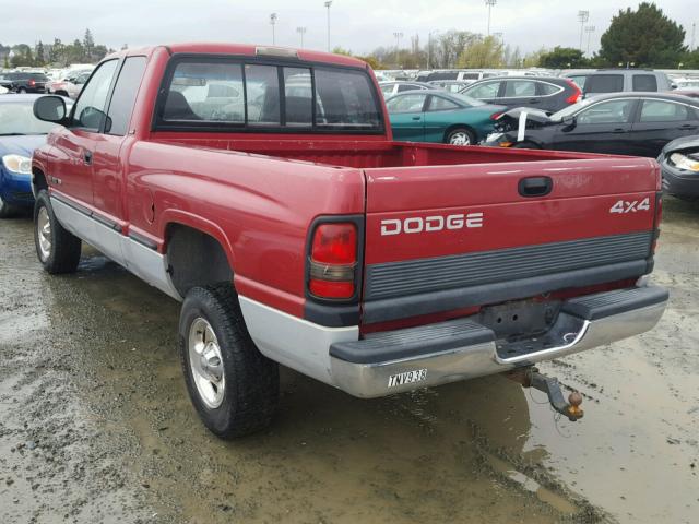 3B7HF13Z7WG232164 - 1998 DODGE RAM 1500 BURGUNDY photo 3