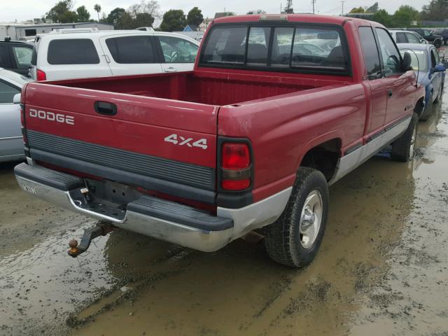 3B7HF13Z7WG232164 - 1998 DODGE RAM 1500 BURGUNDY photo 4