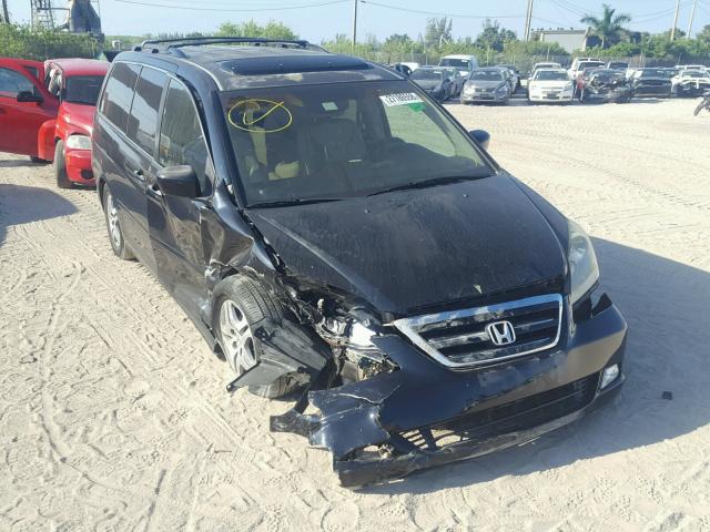 5FNRL387X6B444658 - 2006 HONDA ODYSSEY EX BLACK photo 1