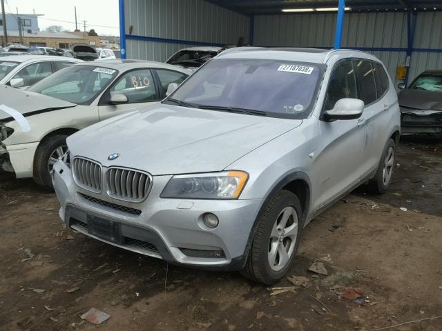 5UXWX5C55BL704494 - 2011 BMW X3 XDRIVE2 SILVER photo 2