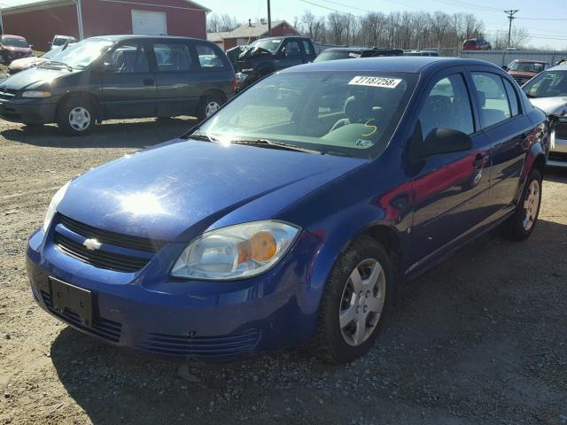 1G1AK55F377152096 - 2007 CHEVROLET COBALT LS BLUE photo 2