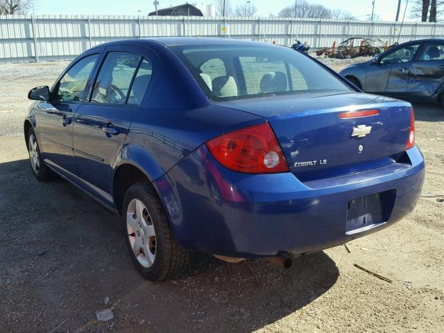 1G1AK55F377152096 - 2007 CHEVROLET COBALT LS BLUE photo 3