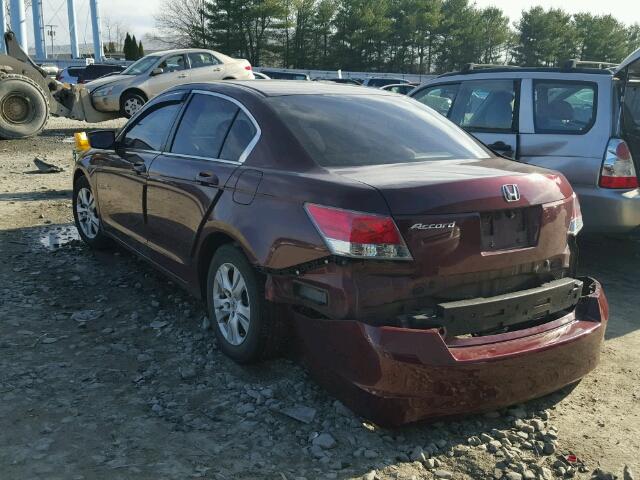 1HGCP26439A201334 - 2009 HONDA ACCORD LXP BURGUNDY photo 3