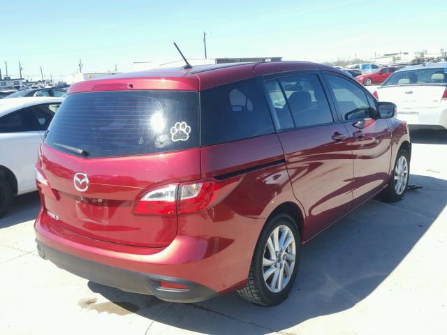 JM1CW2BL2E0169295 - 2014 MAZDA 5 SPORT RED photo 4