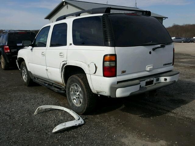 1GNEK13T94R239566 - 2004 CHEVROLET TAHOE K150 WHITE photo 3