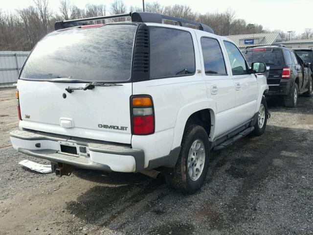 1GNEK13T94R239566 - 2004 CHEVROLET TAHOE K150 WHITE photo 4