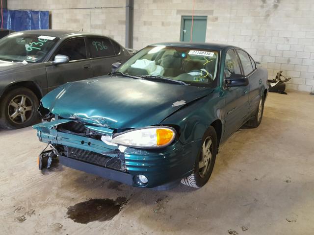 1G2NE52T9XM705110 - 1999 PONTIAC GRAND AM S GREEN photo 2