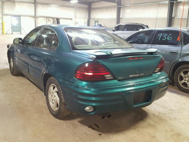 1G2NE52T9XM705110 - 1999 PONTIAC GRAND AM S მწვანე ფოტო 3