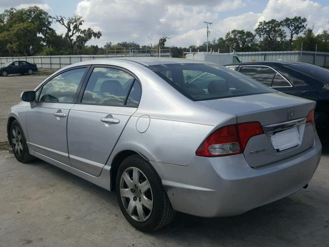 2HGFA16539H546284 - 2009 HONDA CIVIC LX SILVER photo 3