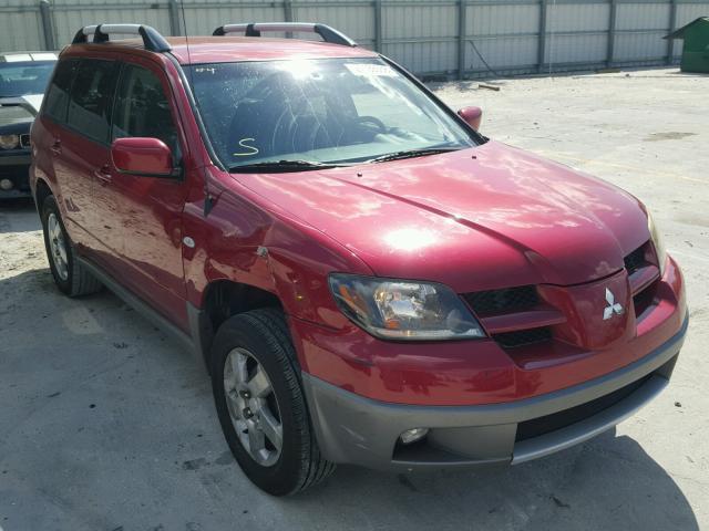 JA4LX41G23U072143 - 2003 MITSUBISHI OUTLANDER RED photo 1