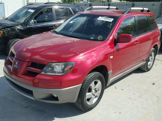 JA4LX41G23U072143 - 2003 MITSUBISHI OUTLANDER RED photo 2