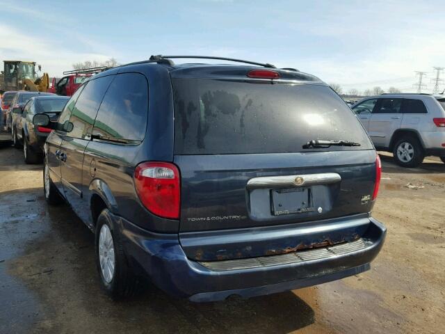 2A4GP44R27R352548 - 2007 CHRYSLER TOWN & COU BLUE photo 3