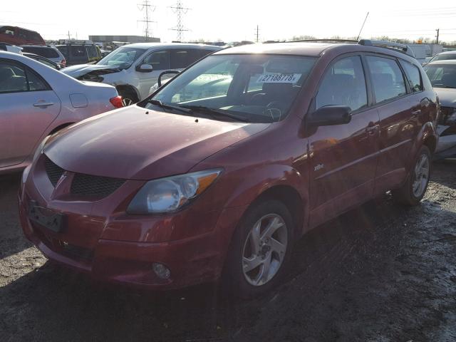 5Y2SM648X3Z476157 - 2003 PONTIAC VIBE RED photo 2