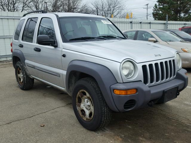 1J4GL48K23W537225 - 2003 JEEP LIBERTY SP SILVER photo 1