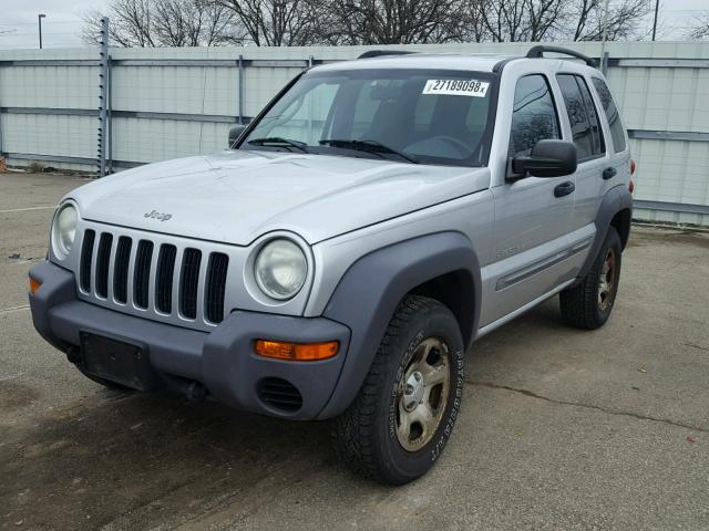 1J4GL48K23W537225 - 2003 JEEP LIBERTY SP SILVER photo 2