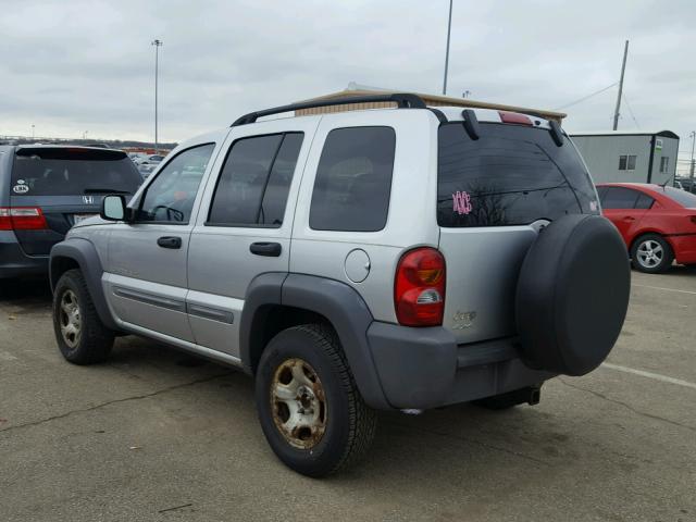 1J4GL48K23W537225 - 2003 JEEP LIBERTY SP SILVER photo 3