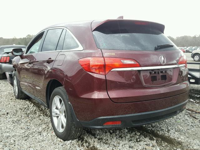 5J8TB3H57FL004726 - 2015 ACURA RDX TECHNO MAROON photo 3