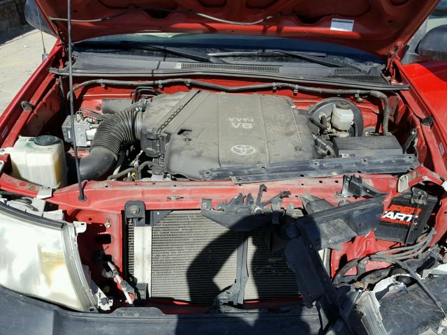 5TEUU42N58Z471272 - 2008 TOYOTA TACOMA ACC RED photo 7