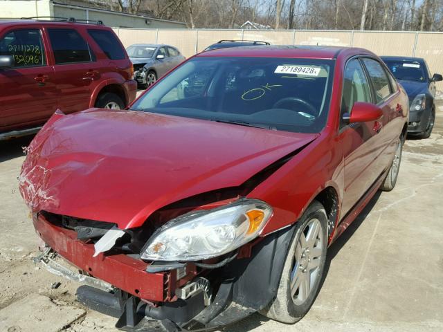 2G1WB5E34E1134003 - 2014 CHEVROLET IMPALA LIM RED photo 2