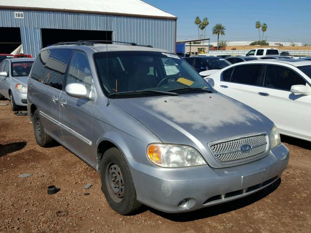 KNDUP131446542826 - 2004 KIA SEDONA EX SILVER photo 1