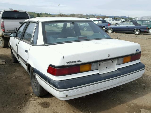 2FAPP36XXMB172594 - 1991 FORD TEMPO GL WHITE photo 3