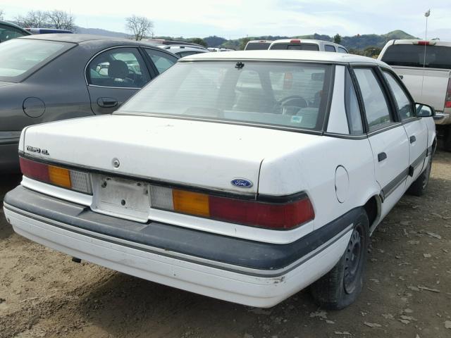 2FAPP36XXMB172594 - 1991 FORD TEMPO GL WHITE photo 4