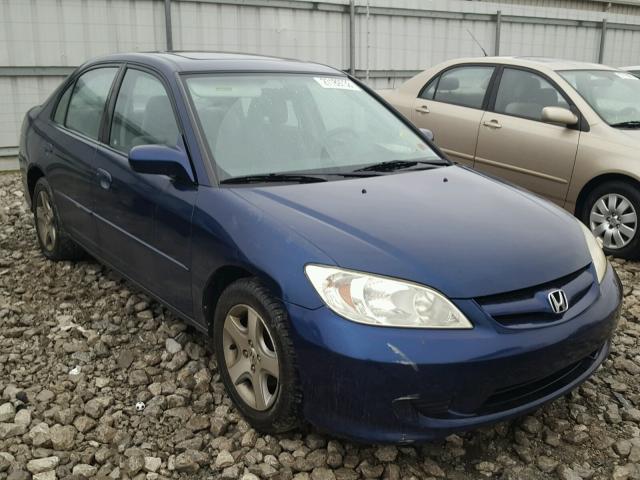 2HGES25845H501990 - 2005 HONDA CIVIC EX BLUE photo 1