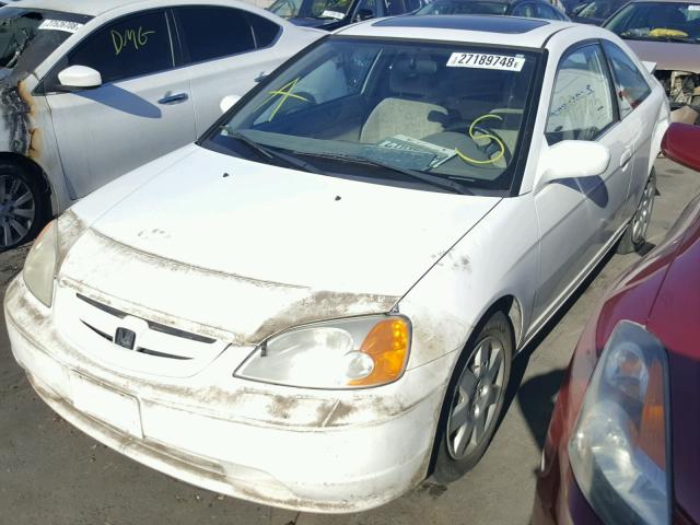 1HGEM21902L004782 - 2002 HONDA CIVIC EX თეთრი ფოტო 2
