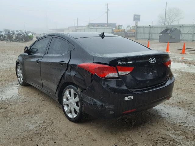 KMHDH4AE6BU092427 - 2011 HYUNDAI ELANTRA GL BLACK photo 3