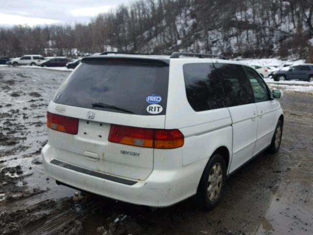 5FNRL18044B096165 - 2004 HONDA ODYSSEY EX WHITE photo 4