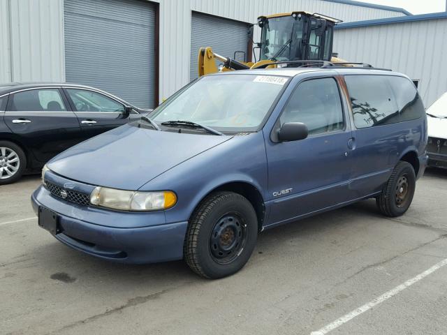 4N2DN1113VD856910 - 1997 NISSAN QUEST XE BLUE photo 2