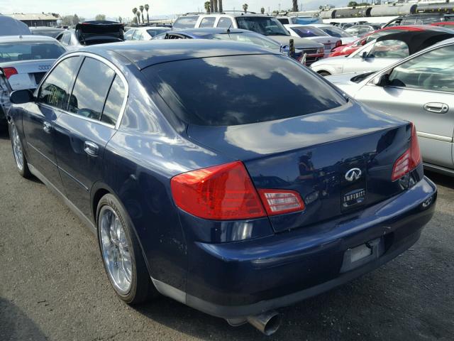 JNKCV51E53M001954 - 2003 INFINITI G35 BLUE photo 3