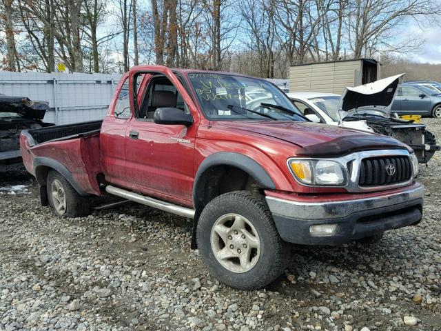 5TEWN72N02Z112989 - 2002 TOYOTA TACOMA XTR RED photo 1