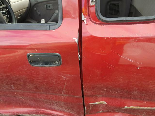 5TEWN72N02Z112989 - 2002 TOYOTA TACOMA XTR RED photo 10