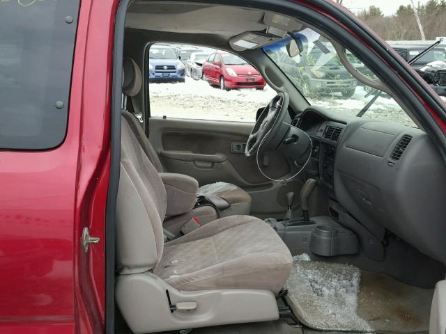 5TEWN72N02Z112989 - 2002 TOYOTA TACOMA XTR RED photo 5