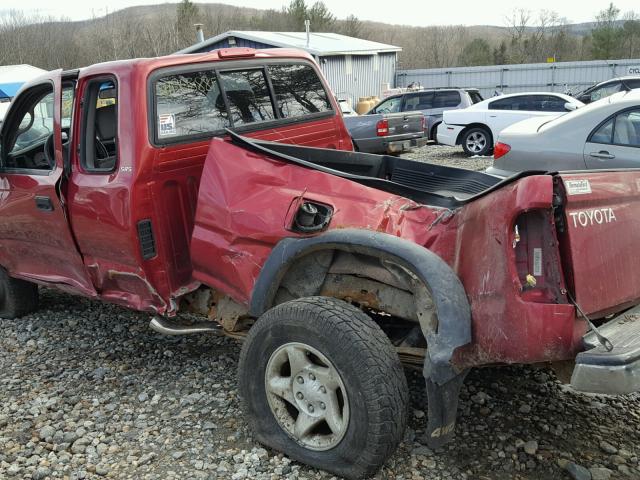 5TEWN72N02Z112989 - 2002 TOYOTA TACOMA XTR RED photo 9