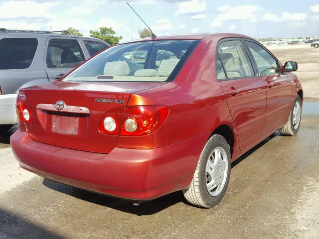 JTDBR32EX52062770 - 2005 TOYOTA COROLLA CE RED photo 4