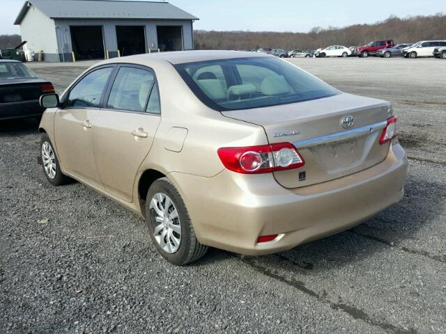 5YFBU4EE5DP186249 - 2013 TOYOTA COROLLA BA GOLD photo 3