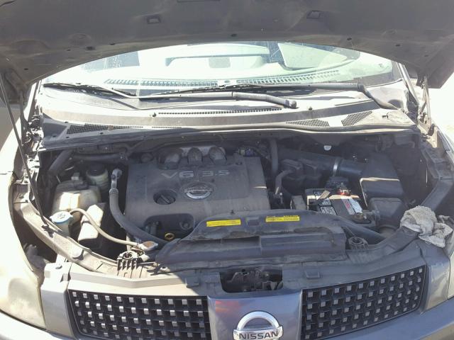 5N1BV28U06N114276 - 2006 NISSAN QUEST S SILVER photo 7