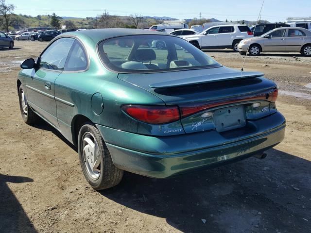 3FAKP1130XR143405 - 1999 FORD ESCORT ZX2 GREEN photo 3