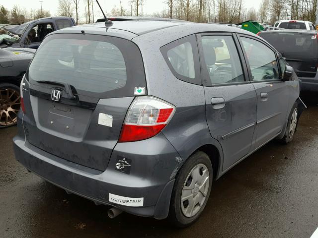 JHMGE8G37DC016052 - 2013 HONDA FIT GRAY photo 4