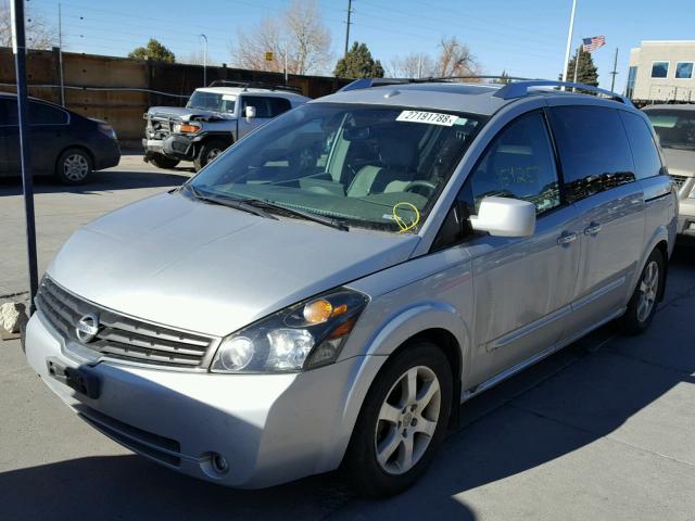 5N1BV28U58N100117 - 2008 NISSAN QUEST S SILVER photo 2