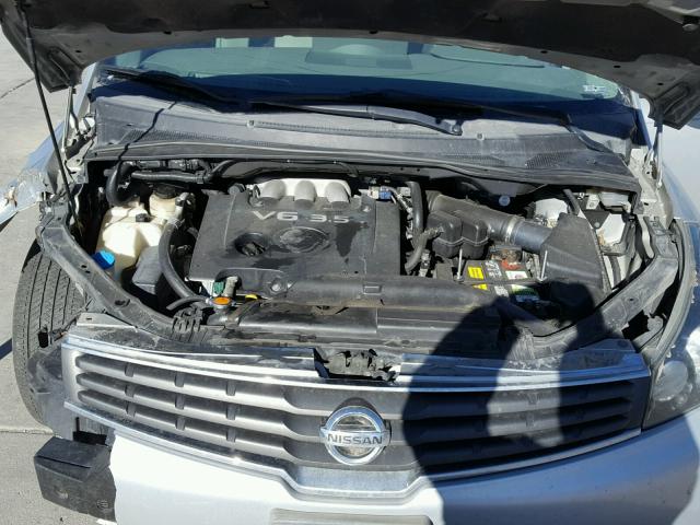 5N1BV28U58N100117 - 2008 NISSAN QUEST S SILVER photo 7