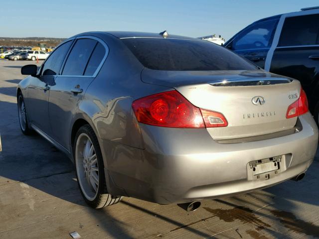 JNKBV61EX8M201480 - 2008 INFINITI G35 GRAY photo 3